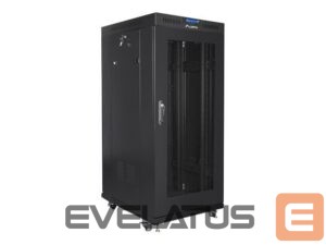 Servers Lanberg  Rack cabinet 19" free-standing 22U/800x800 (flat pack) with glass door lCD V2, black | 