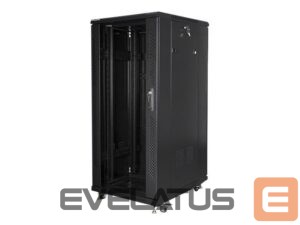 Servers Lanberg  Rack cabinet 19" free-standing 27U/600x800 (flat pack), black | 