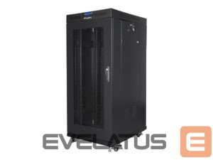 Servers Lanberg  Rack cabinet 19" free-standing 27U/600x800 (flat pack) with mesh door ICD V2, black | 