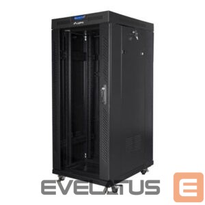 Serverid Lanberg  Rack cabinet 19" free-standing 27U/800x1200 (flat pack) with glass door lCD, black | 