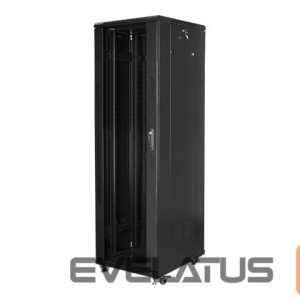 Serverid Lanberg  Rack cabinet 19" free-standing 42U/600x1000 (flat pack) with mesh door lCD V2, black | 