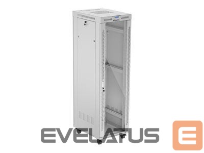 Serverid Lanberg Rack cabinet 19" free-standing 42U/600x800 (flat pack) with glass door lCD V2, grey |