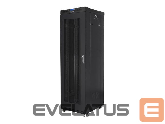 Servers Lanberg Rack cabinet 19" free-standing 42U/600x800 (flat pack) with mesh door lCD V2, black |