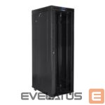 Servers Lanberg  Rack cabinet 19" free-standing 42U/800x1000 (flat pack) with glass door lCD V2, black | 