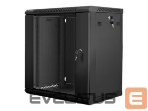 Servers Lanberg  Rack cabinet 19" wall-mount 12U/600x450 (flat pack) with glass door V2, black | 