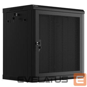 Serverid Lanberg  Rack cabinet 19" wall-mount 12U/600x450 with perforated door (flat pack), black | 