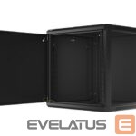 Serveriai Lanberg  Rack cabinet 19" wall-mount 12U/600x600 for self-assembly with metal door (flat pack), black | 