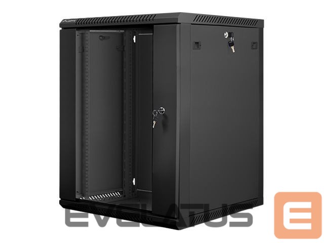 Serverid Lanberg Rack cabinet 19" wall-mount 15U/600x600 (flat pack) with glass door V2, black |