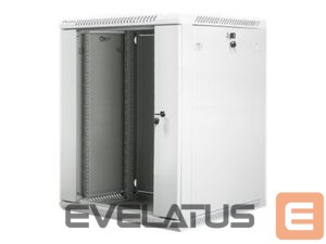 Serveri Lanberg  Rack cabinet 19" wall-mount 15U/600x600 (flat pack) with glass door V2, grey | 