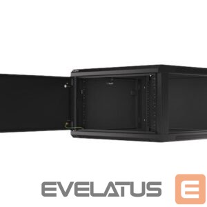 Serverid Lanberg  Rack cabinet 19" wall-mount 6U/600x600 for self-assembly with metal door (flat pack), black | 