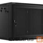 Serveriai Lanberg  Rack cabinet 19" wall-mount 9U/600x450 with perforated door (flat pack), black | 