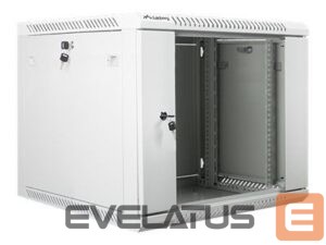 Servers Lanberg  Rack cabinet 19" wall-mount 9U/600x600 (flat pack) with glass door V2, grey | 