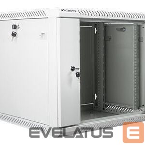 Serverid Lanberg  Rack cabinet 19" wall-mount 9U/600x600 (flat pack) with glass door V2, grey | 