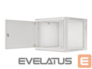 Servers Lanberg  Rack cabinet 19" wall-mount 9U/600x600 (flat pack) for self-assembly with metal door, grey | 