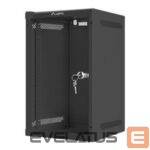 Serveriai Lanberg  Rack cabinet 10" wall-mount 9U/280x310 (flat pack) with glass door, black | 