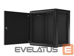Servers Lanberg  Rack cabinet 19" wall-mount 12U/600x450 for self-assembly with metal door (flat pack), black | 