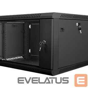 Servers Lanberg  Rack cabinet 19" wall-mount 6U/600x600 (flat pack) V2, black | 