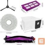 Dulkių siurblio priedas Midea  V15 Spare Parts kit: 1x Side Brush, 2x Mop Pad, 1x Roller Brush, 1x Filter, 1x Dust Bag 