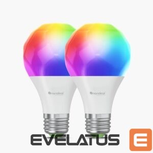 LED pirn Nanoleaf  Essentials Smart A60 Bulb E27 Matter WiFi 9W 900Lm RGBCW 2700-6500K, 2pcs pack |  Essentials Smart A60 Bulb Matter WiFi 900Lm 2700-6500K, 2pcs pack | E27 | 9 W | RGBCW 