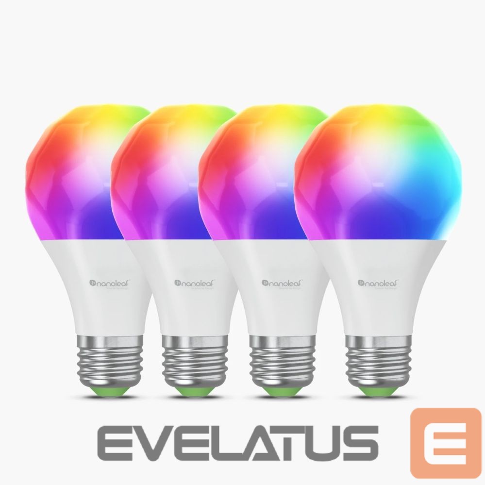 LED pirn Nanoleaf Essentials Smart A60 Bulb E27 Matter WiFi 9W 900Lm RGBCW 2700-6500K, 4pcs pack | Essentials Smart A60 Bulb Matter WiFi 900Lm 2700-6500K, 4pcs pack | E27 | 9 W | RGBCW