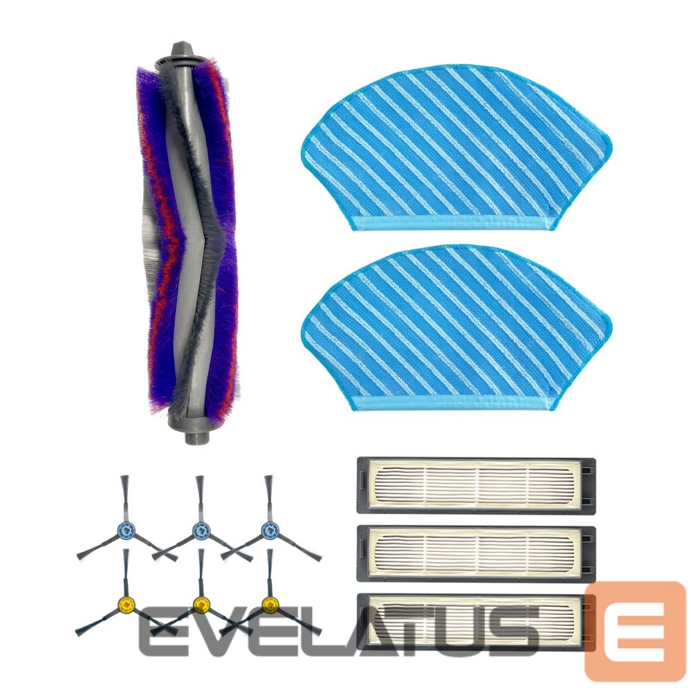 Tolmuimeja tarvik Midea Spare Parts Kit: Side Brush×6pcs, Main Brush×1pc, HEPA Filter×3pcs, Mopping Cloth×2pcs for M7 |