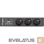 Serveriai Lanberg  Power Distribution Unit (PDU) 10" 1U 16A 2m 3x French Outlets | PDU-03E-0200-BK 