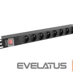 Serverid Lanberg  Power Distribution Unit (PDU) 19" 1U 16A 2m 8x French Outlets | PDU-08E-0200-BK 
