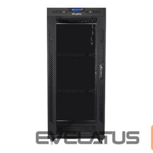 Servers Lanberg  Rack cabinet 19" free-standing 27U/600x600 (flat pack) with glass door lCD V2, black | 