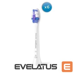 Dantų šepetėlis Philips  Replacement brush heads | HX6056/87 Sonicare Sensitive | Heads | For adults | Number of brush heads included 6 | White 