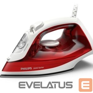 Glūdeklis Philips  Steam Iron | DST2010/40 2000 Series | Steam Iron | 2000 W | Water tank capacity 250 ml | Continuous steam 25 g/min | Steam boost performance 100 g/min | Red 