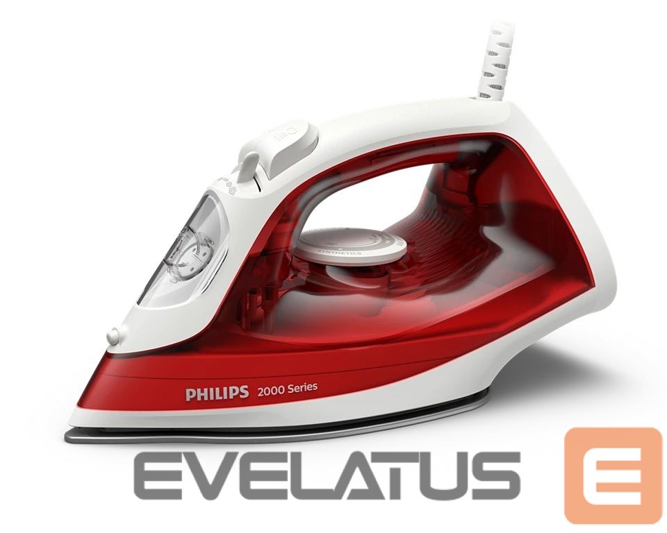 Triikrauad Philips Steam Iron | DST2010/40 2000 Series | Steam Iron | 2000 W | Water tank capacity 250 ml | Continuous steam 25 g/min | Steam boost performance 100 g/min | Red