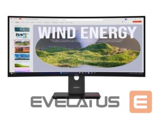 Monitoriai Lenovo  ThinkVision | T34WD-40 | 34 " | VA | 21:9 | 120 Hz | 4 ms | 3440 x 1440 pixels | 300 cd/m² | HDMI ports quantity 1 | Eclipse black | Warranty 36 month(s) 