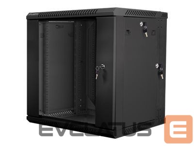 Other goods Lanberg | Rack cabinet 19" double-section wall-mount 12U/600x600 (flat pack) | WF02-6612-10B | Black