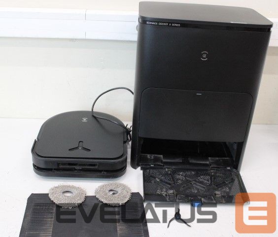 Vacuum cleaner Ecovacs SALE OUT. DEEBOT X5 OMNI Vacuum cleaner, Robot, Wet&Dry, Operating time 164 min, Dust bin 0,25 L, 6400mAh, Black + Auto-empty statio | Robotic Vacuum Cleaner | DEEBOT X5 OMNI | Wet&Dry | Operating time (max) 164 min | Lithium-Ion | 6400 mAh | Dust capacity 0.25 L | 12800 Pa | Black | USED, DIRTY, NO DUST BAGS, SCRATCHED