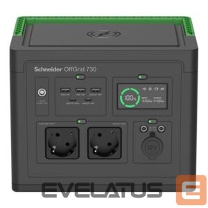 Serveri Schneider Electric  APC OffGrid Portable Power Station 730, 738Wh Lithium-ion, LCD, 2 CEE 7/3 Schuko outlets, Sinewave, 3 USB-A, 2 USB-C, Wireless Charger | 