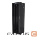 Kitos prekės Lanberg  | Rack cabinet 19" free-standing 42U/600x600 (flat pack) with glass door lCD V2 | FF01-6642-12BL | Black 