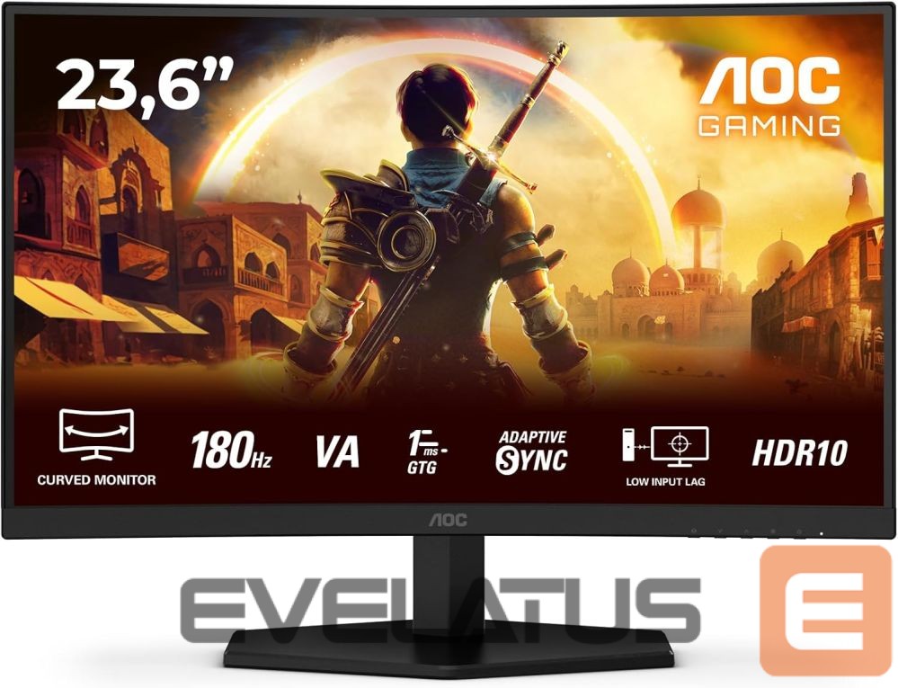 Monitorid AOC Gaming monitor | C24G42E | 24 " | VA | FHD | 16:9 | 180 Hz | 0.5 ms | 1920 x 1080 pixels | 250 cd/m² | HDMI ports quantity 2 | Black