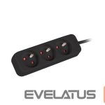 Serverid Lanberg  Cable Power Strip, 3X French Outlets Quality-Grade Copper, 1.5 m | PS0-03E-0150-BK 