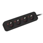 Servers Lanberg  Cable Power Strip, 4X French Outlets Quality-Grade Copper, 1.5 m | PS0-04E-0150-BK 