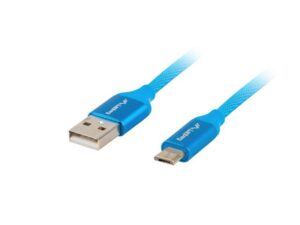 Cable Lanberg  USB Micro to USB-A 2.0 Cable Blue Premium QC 3.0, 1.8 m | CA-USBM-20CU-0018-BL | USB Micro to USB Type-A 
