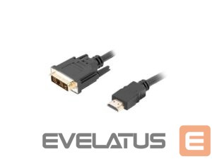 Аксессуар для мониторов Lanberg  HDMI to DVI-D Cable, Single Link with Gold-Plated Connectors | CA-HDDV-10CC-0018-BK | HDMI to DVI-D | 1.8 m 