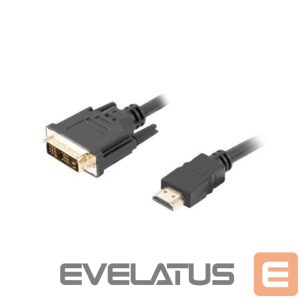 Monitori tarvik Lanberg  HDMI to DVI-D Cable, Single Link with Gold-Plated Connectors | CA-HDDV-10CC-0018-BK | HDMI to DVI-D | 1.8 m 