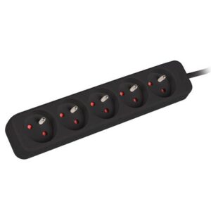 Serverid Lanberg  Cable Power Strip, 5X French Outlets Quality-Grade Copper, 3 m | PS0-05E-0300-BK 