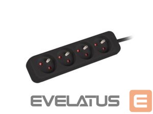 Circuit breaker Lanberg  Power strip 1m 4x outlets for UPS system | PS0-04E-0100-IEC-BK | Sockets quantity 4 