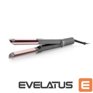 Hair straightener ETA  Hair Straightener and Curler | 132390000 Fenité Exclusive 2-in-1 | Ceramic heating system | Temperature (min) 140 °C | Temperature (max) 200 °C | Number of heating levels 5 | 1700 W | Grey/Pink 