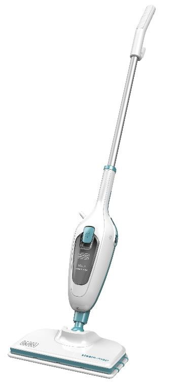 Muud väikesed kodumasinad Black & Decker | Steam mop | FSMH13E10-QS | Power 1300 W | Water tank capacity 0.38 L | White/Blue