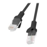 Monitoriaus priedas Lanberg  Patchcord CAT.5E UTP 0.25M black fluke passed 