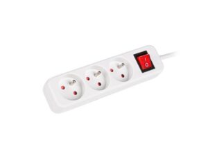 Servers Lanberg  Cable Power Strip 3M 3X French Outlets with Switch, Quality-Grade Copper | PS1-03E-0300-W 