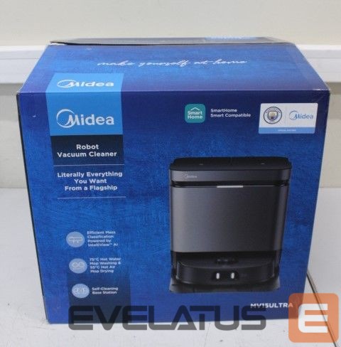 Vacuum cleaner Midea SALE OUT. V15 Robot Vacuum Cleaner | Robot Vacuum Cleaner | V15 | Wet&Dry | 5200 mAh | Dust capacity 3 L | 16200 Pa | Black | USED, DIRTY, SCRATCHED