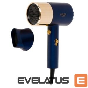 Tervishoid Adler  Hair dryer | AD 2280 | 1800 W | Number of temperature settings 3 | Blue/Gold 